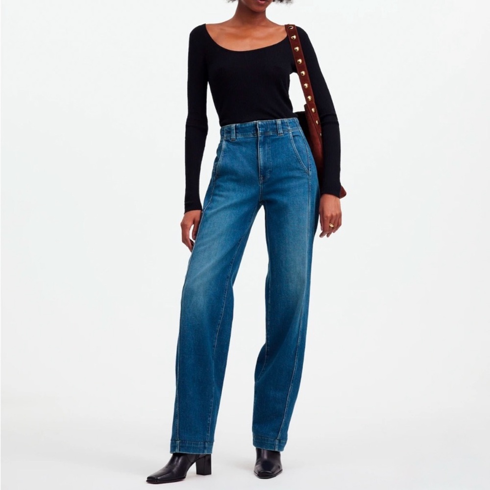 Madewell tapered denim trousers in calvert wash 27T